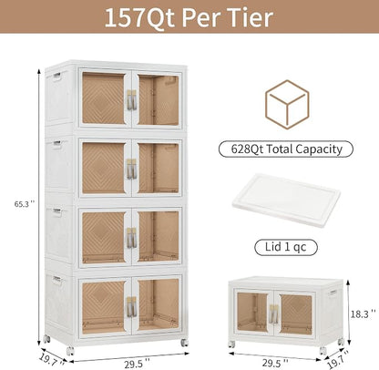 Large Clear Stackable Storage Bins - Image 2