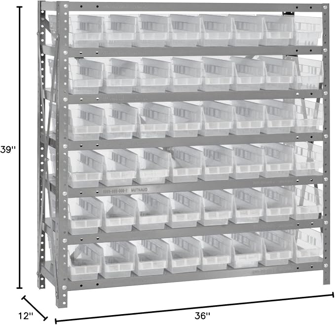 Quantum Storage Systems 1239-101CL Clear-View Sloped Shelving Unit - Image 2