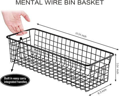 Sheechung Farmhouse Decor Metal Wire Storage Organizer Bin Basket - Image 3