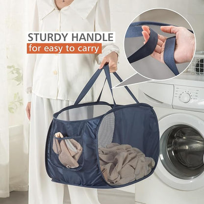 Sturdy Mesh Laundry Hamper Basket Bag, Pop up Basket - Image 3