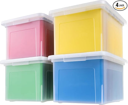 IRIS USA File Box, Plastic File Organizer by IRISUSA