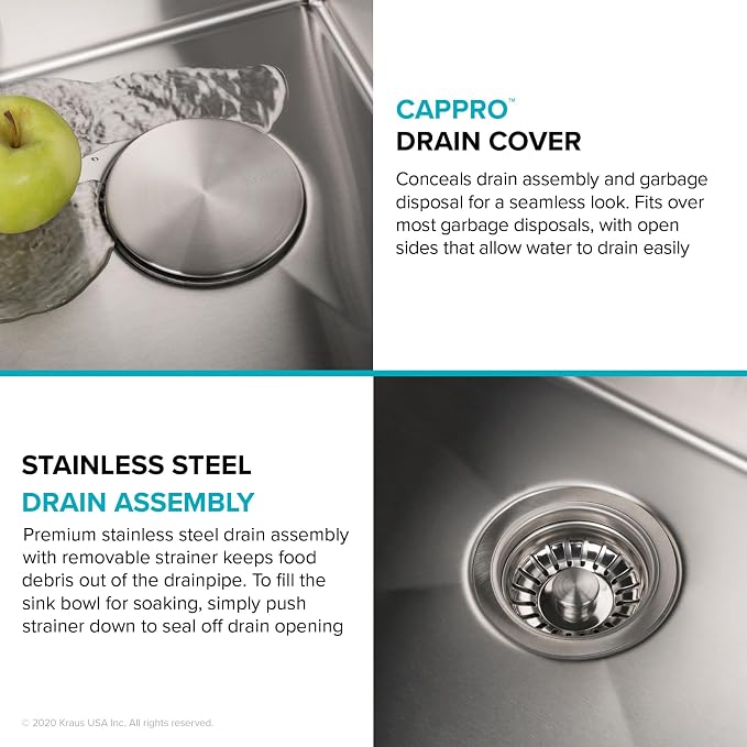 KRAUS Standart Pro 13-inch Undermount Single Bowl 16 Gauge Stainless Steel Bar - Image 5