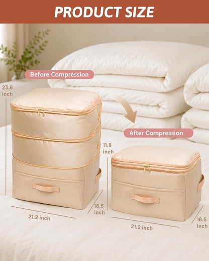 Ultra Space Saving Self Compression Organizers, Double Zipper Compression - Image 6