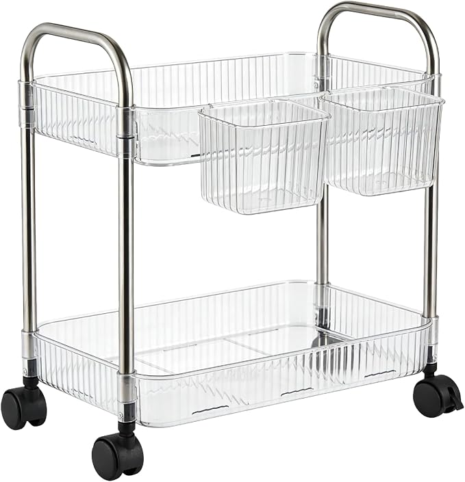 2 Tier Utility Rolling Cart - Image 9
