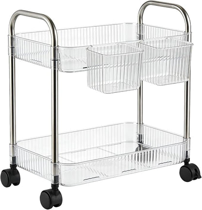 2 Tier Utility Rolling Cart - Image 9