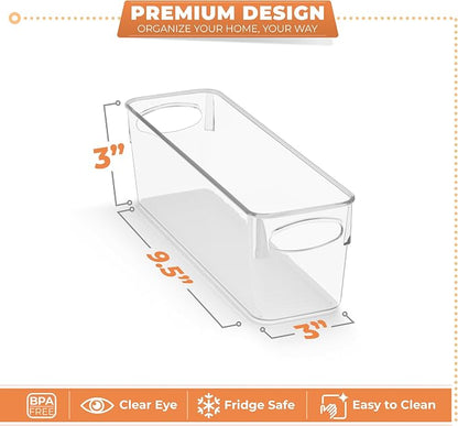 Sorbus Small Clear Plastic Storage Bins - Image 3