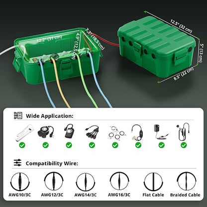 QUOBAS Extra Large Outdoor Electrical Box Waterproof, IP54 Weatherproof - Image 2