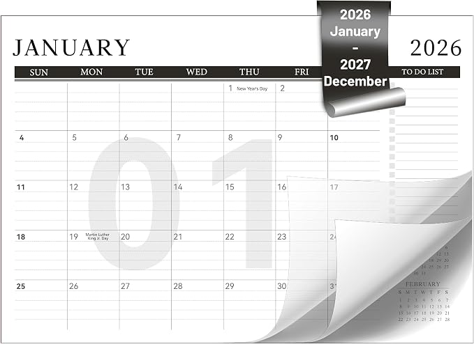 Yoment Desk Calendar Refill 2026-2027, Jan 2026-Dec 2027, Large 10"x16" Monthly by Yoment-Enjoyyourmoment