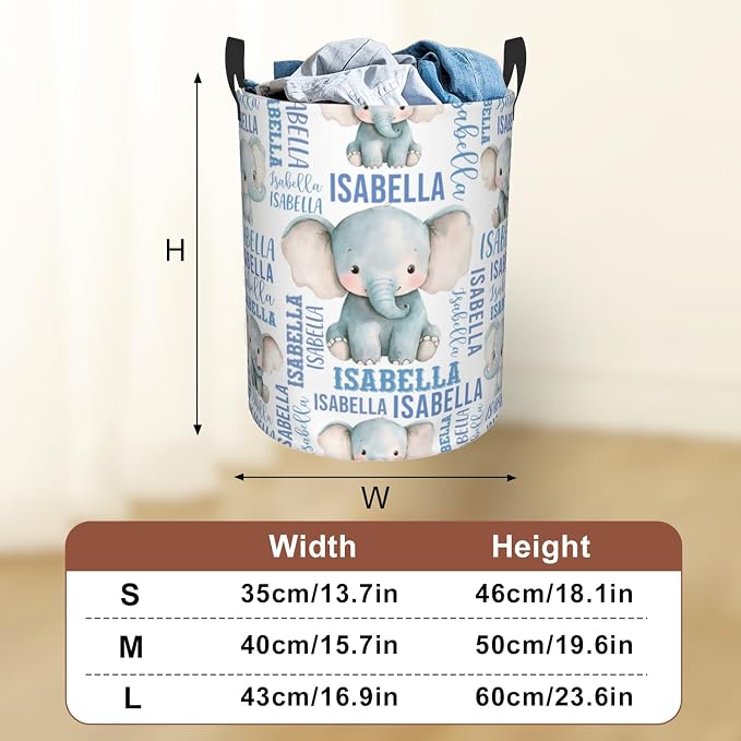 Custom Name Laundry Hamper, Personalized Laundry Baskets - Image 3