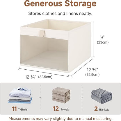 StorageWorks Storage Bins with Clear Window, Large Fabric Closet Organizer - Image 2