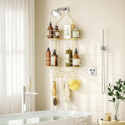 SRIWATANA Shower Caddy Hanging, Bathroom Organizer, No Drilling Shelves Over - Image 2