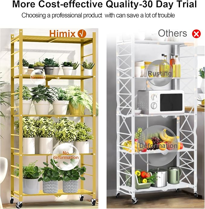 Himix 5-Tier Foldable Storage Shelves - Image 6