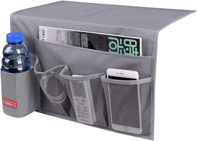 Bedside Caddy, 5 Pockets Bedside Organizer Caddy Under Mattress, Holds Water by Falaku