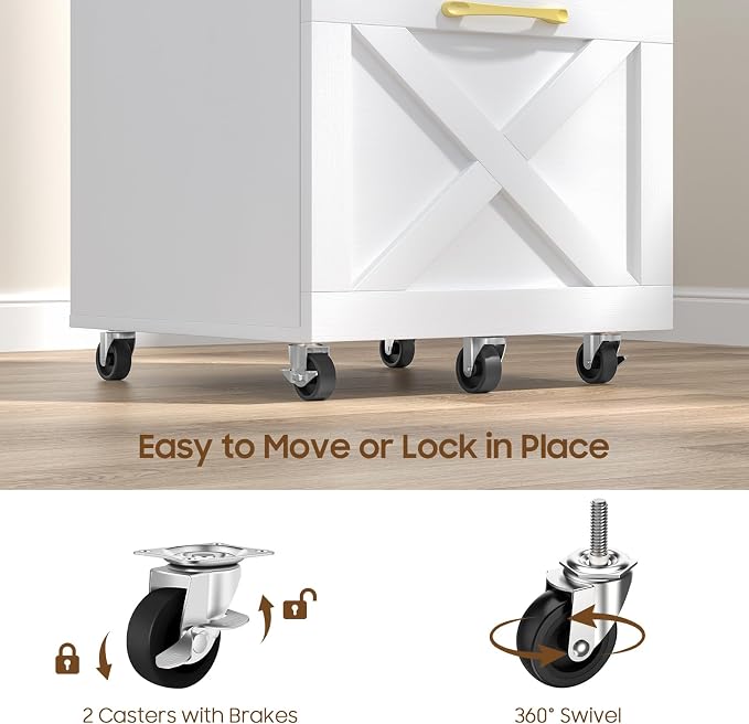Halitaa Farmhouse 2 Drawer Small File Cabinet - Image 7