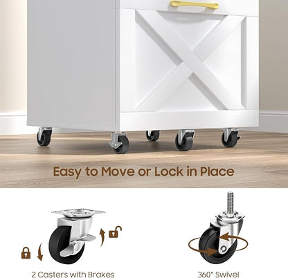 Halitaa Farmhouse 2 Drawer Small File Cabinet - Image 7
