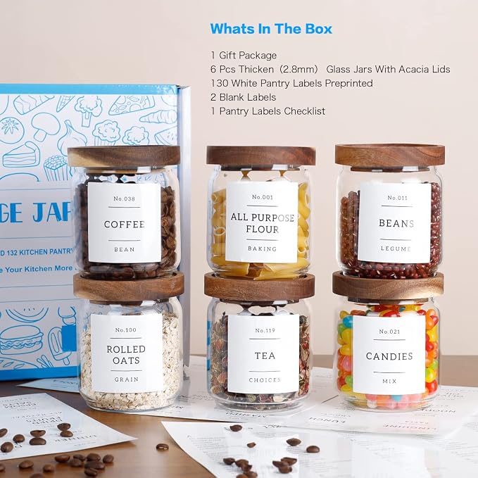 16 OZ Stackable Glass Food Storage Jars - Image 2