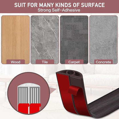 Floor Cord Cover Self Adhesive Cord Hider Floor Extension Cord Covers - Image 4