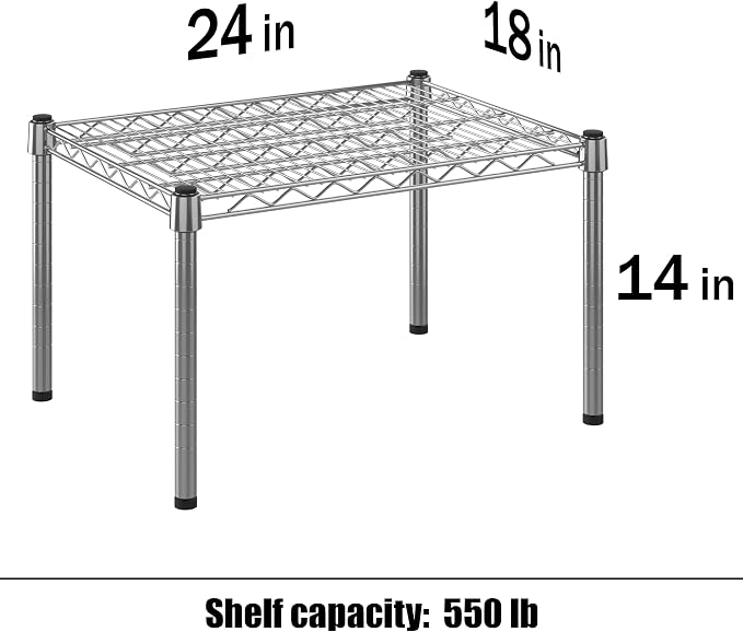 18" Deep x 24" Wide x 14" Height Wire Shelving Kit | 1-Tier | NSF Commercial - Image 3