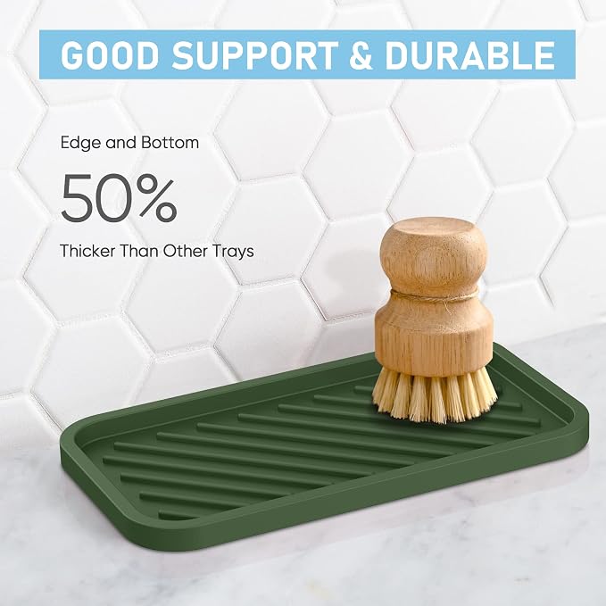 EG-SIPRO Silicone Sponge Holder, Large 10" Kitchen Sink Organizer Tray - Image 5
