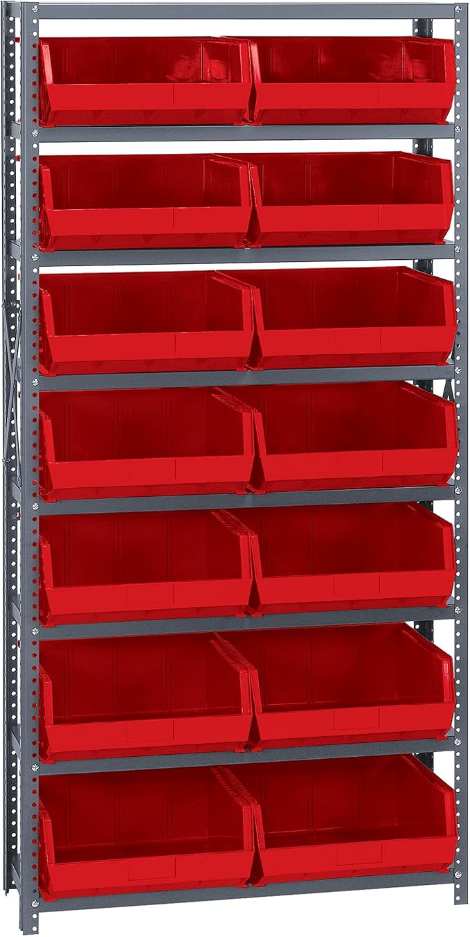 Quantum Storage Systems QSBU-250RD Giant Open Hopper Steel Shelving System by QuantumStorageSystems