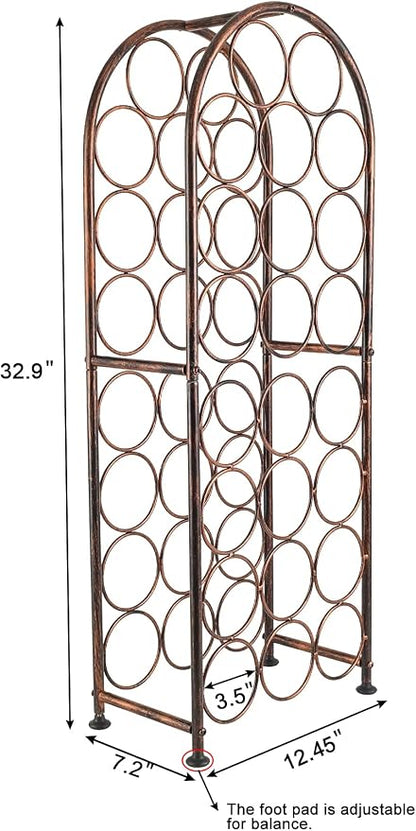 PAG 23 Bottles Arched Freestanding Floor Metal Wine Rack Wine Bottle Holders - Image 4
