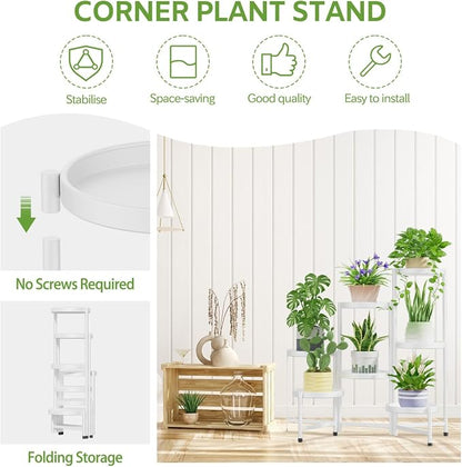 iDavosic.ly 7 Tier Large Plant Stand Indoor, 10 Inch Wide Tall Corner Metal - Image 5