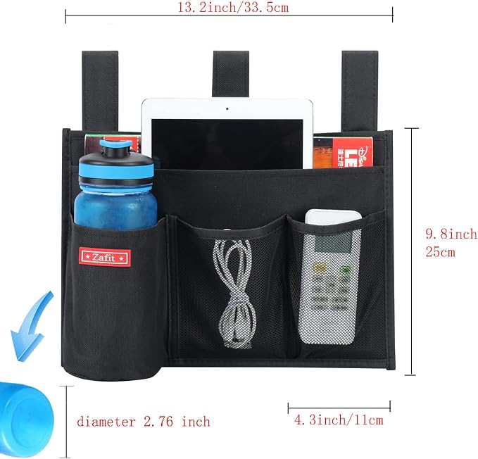 Hanging Bedside Caddy, Bedside Storage Organizer - Image 3
