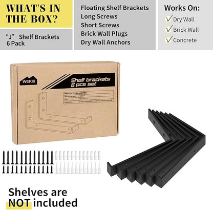 Shelf Bracket, Heavy Duty Floating Shelf Brackets 10-Inch Long - Image 2