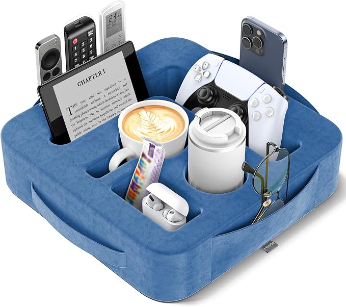 Couch Cup Holder Pillow, Sofa and Bed Caddy by Unknown