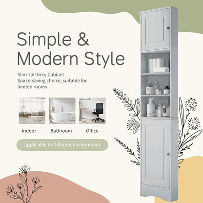 66.9" Tall Corner Bathroom Cabinet - Image 4