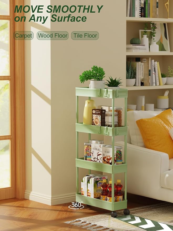 LEHOM 5.1" Slim Storage Cart - Image 7