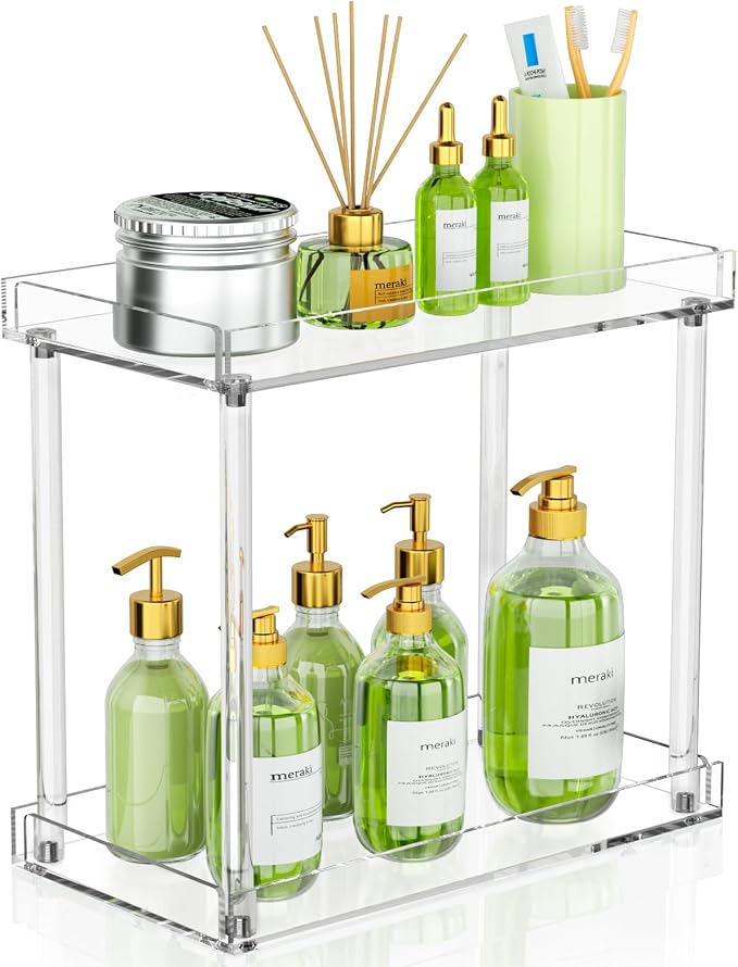 NPPLUS Acrylic Bathroom Counter Organizer, 2-Tier Tray Vanity Counter Organizer by NPPLUS