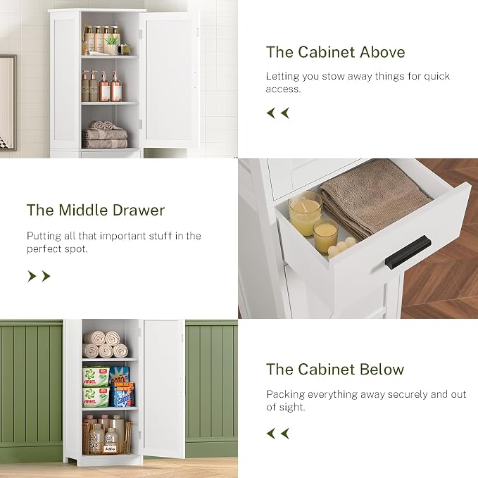 WEENFON Tall Bathroom Cabinet, Storage Cabinet - Image 7