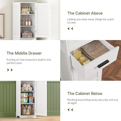 WEENFON Tall Bathroom Cabinet, Storage Cabinet - Image 7