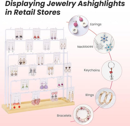 Earring Display for Vendors, 6 Tiers Earring Rack Display Holder Stand - Image 3