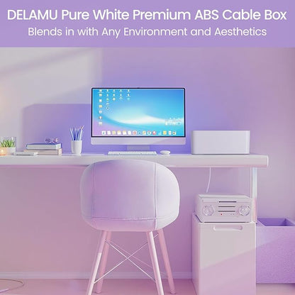 Delamu 2 Pack Cable Management Box, Stylish Cable Organizers - Image 6