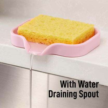 Zulay Kitchen Small Silicone Sponge Holder – Space-Saving Sink Organizer Tray - Image 8