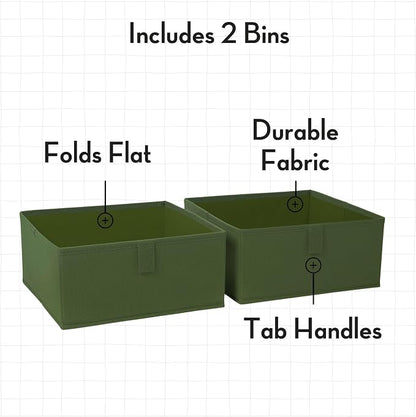 RiverRidge Kids 2pc Folding Storage Bins Set - Image 2