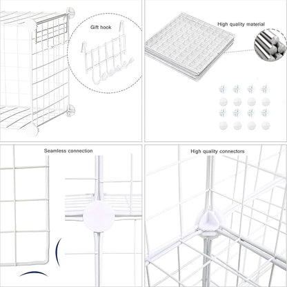 C&AHOME Wire Cube Storage, 8-Cube Organizer Metal C Grids Storage, Storage Bins - Image 6