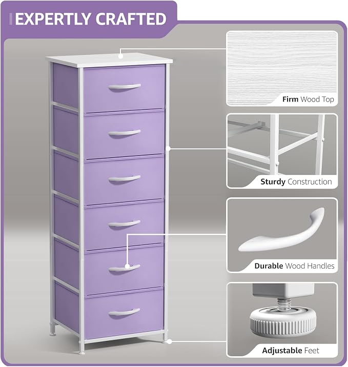 Sorbus Fabric Dresser for Kids Bedroom - Image 4