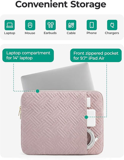 BAGSMART Laptop Sleeve Bag 14 inch Notebook, Compatible - Image 4