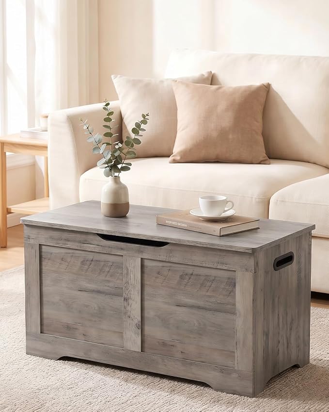 Timberer 31.5" Wooden Storage Chest, Extra Large Storage Trunk | Storage Bench - Image 8
