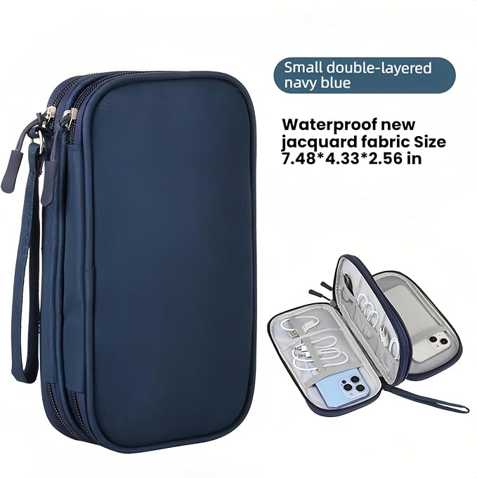 Portable Waterproof Double Layers All-in-One Storage Bag, Travel Cord - Image 2