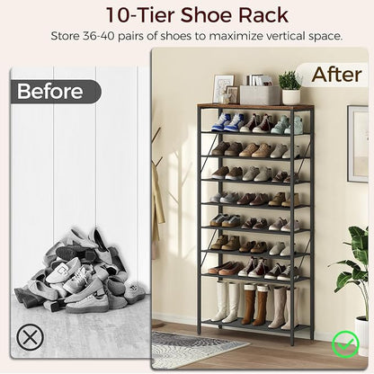 MAHANCRIS 10 Tier Shoe Rack Organizer - Image 4