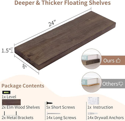 Axeman Floating Shelves for Wall, Wall Mounted Display Shelving - Image 3