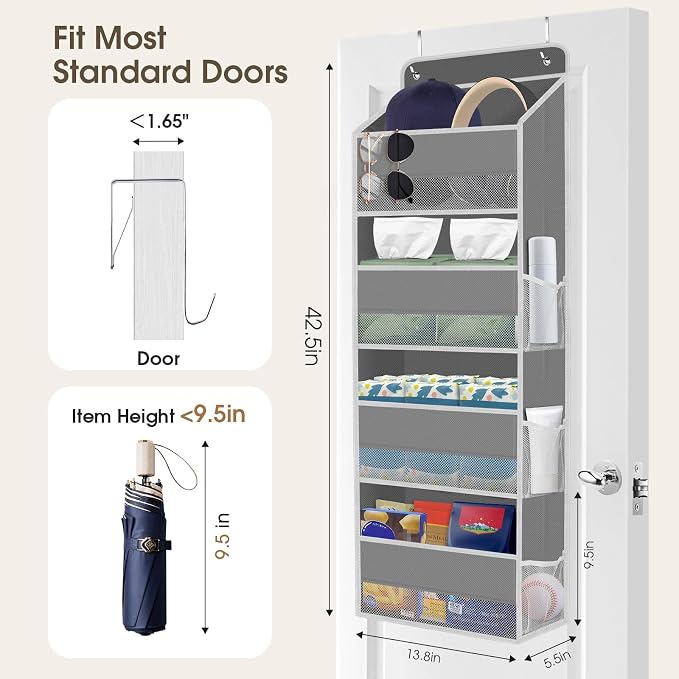 1 Pack Over The Door Organizer, Hanging Storage Organizer - Image 2