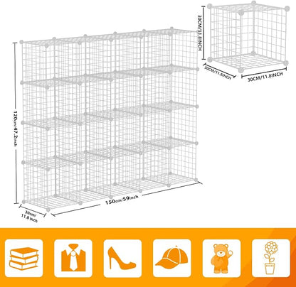 HUBSON Wire Cube Storage Organizer, Book/Toy/Craft/Potted Plants and petCloset - Image 3