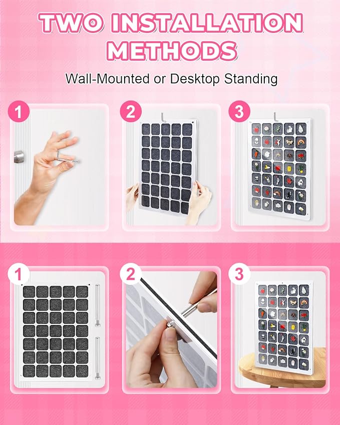 UCEC 35 Grids Clear Acrylic Pin Display Board & 50 PCS Rubber Pin Clutches - Image 6