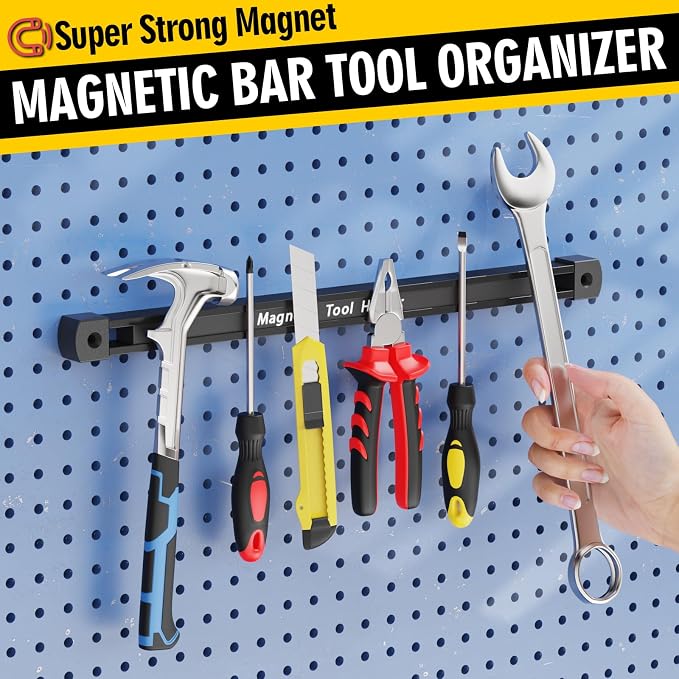 Double Sided Magnetic Tool Holder, 12 Inch Magnetic Tool Bar, Heavy Duty Wall - Image 5
