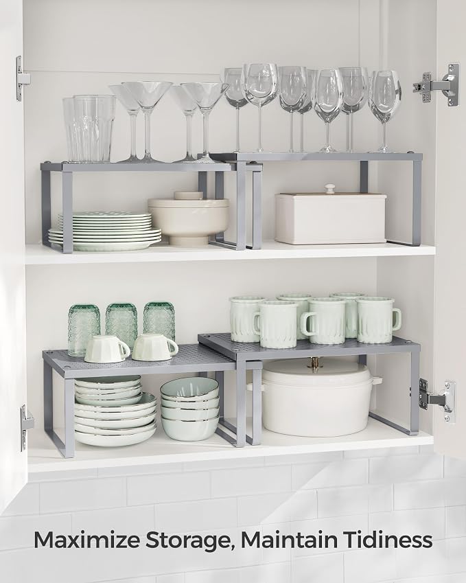 SONGMICS Spice Racks, Countertop Organizers, Shelf Risers, Expandable - Image 4